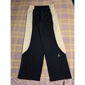 Jordan Tear Away Pants Mens Medium Blue White Polyester Snap Sides Jumpman Logo
